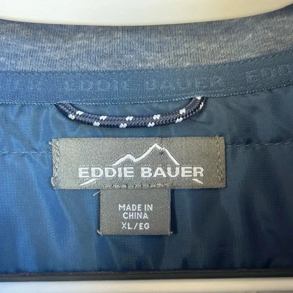 Eddie Bauer Mens XL 1/4 Zip Pullover Lightweight Jacket Blue - Picture 4 of 8